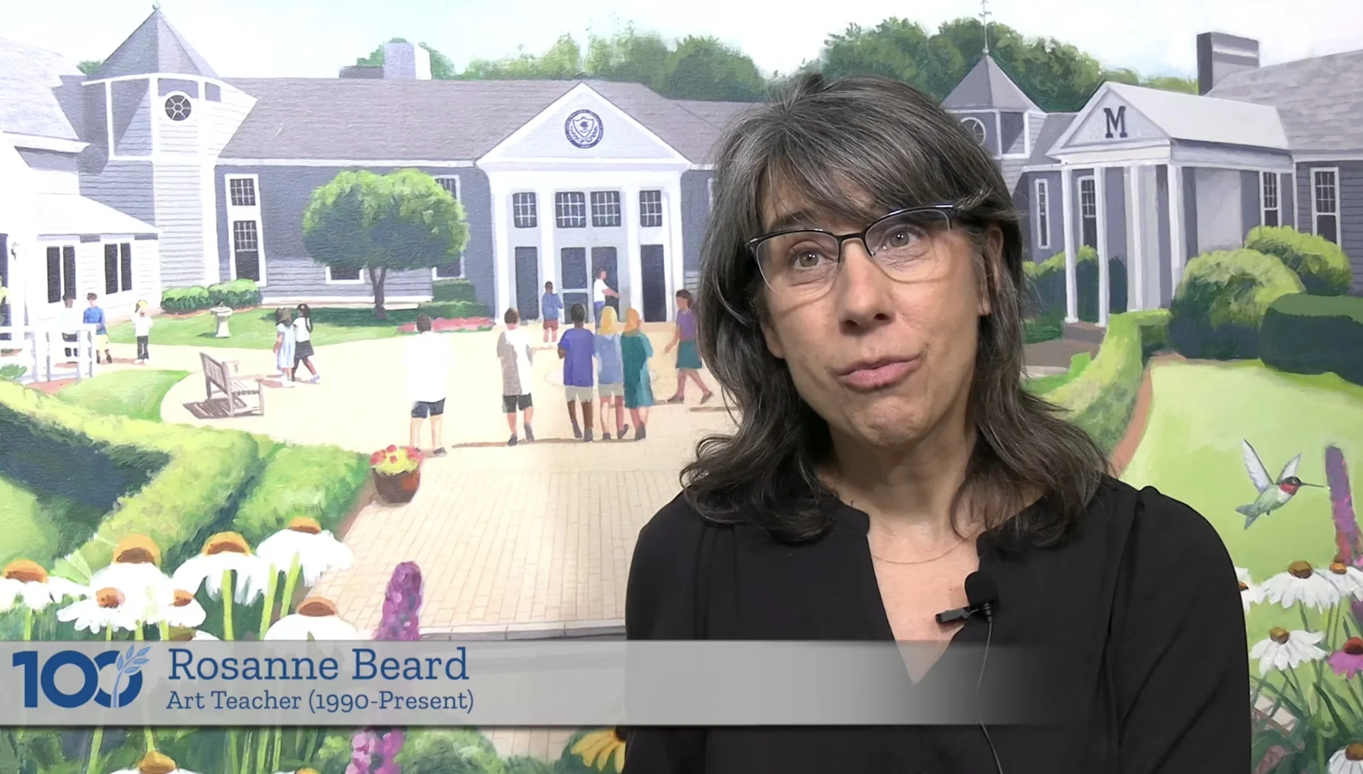 video still of Rosanne Beard, Meadowbrook art teacher