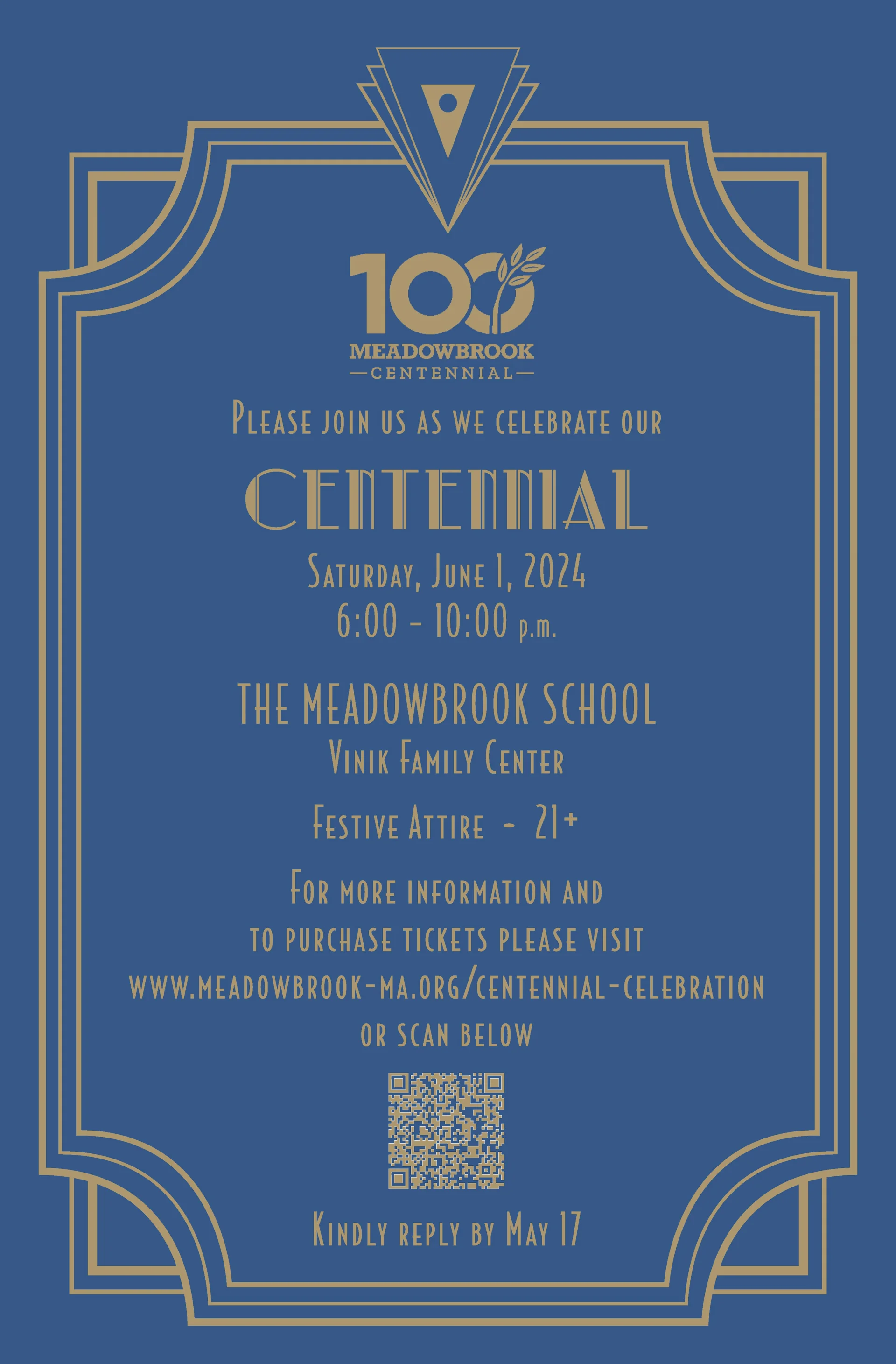Centennial Celebration invitation